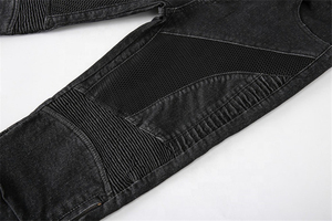 D-Ride Moto Black Jeans de motard respirant à séchage rapide avec protège-genoux amovibles pour la moto des hommes toutes saisons - Product Image 4