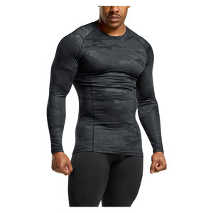 2025 New Custom Mens Rash Guard Compression Shirt Long Sleeve Quick Dry Gym <b>Surfing</b> Wear OEM Supplier - Product Image 1