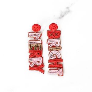 ต่างหูลูกปัดปักลายสวยงามหรูหรามีดีไซน์แบบห้อยมีสไตล์และเครื่องประดับสุดพิเศษจากอินเดีย - Product Image 3