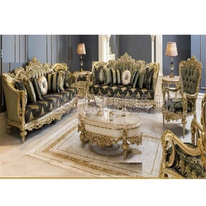 Royal ไม้สักแกะสลักมือ8ที่นั่ง,ชุดโซฟาทำมือสไตล์ยุโรปชุดโซฟาห้องนั่งเล่นไม้เนื้อแข็งคุณภาพพรีเมี่ยม - Product Image 1