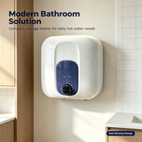 Mini chauffe-eau électrique pour évier, contrôle mécanique LED, chauffage rapide, économie d'énergie, protection contre la surchauffe, installation facile, classe
