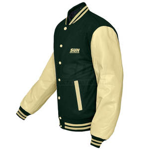 Chaqueta Letterman Personalizada de Alta Calidad, Ecológica, Transpirable, 100% Algodón, Mangas Largas, Último Diseño, Superventas - Product Image 3