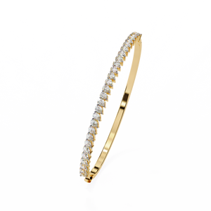 Magnifique bracelet et jonc en or 18 carats avec diamants de laboratoire - Product Image 3