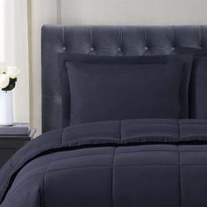 Set Copripiumino Reversibile per Uso Quotidiano, Stile Semplice, Nero Tinta Unita, 3 Pezzi per Casa, 7 Pezzi per l'Estate, Super King, King, in Cotone Veramente Morbido - Product Image 5