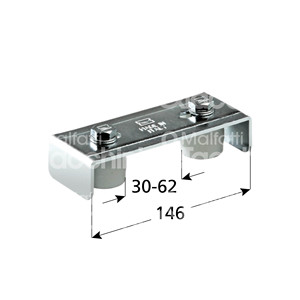 PLAQUE DE GUIDAGE DE PORTE MINI avec olive réglable de 34.5mm-galvanisé - Product Image 1