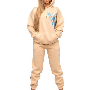 ชุดวอร์มผู้หญิงแบบมีฮู้ดผ้าฟลีซ 2 ชิ้น ดีไซน์ตามสั่ง ขายดี โลโก้สั่งทำได้ รุ่นใหม่ ราคาถูก - Product Image 1