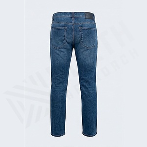 กางเกงยีนส์ทรงสลิมฟิตผู้ชาย สวมใส่สบาย ยืดหยุ่น สไตล์ลำลอง วินเทจ ทรงตรง มีกระเป๋า เหมาะสำหรับใส่ทุกวัน มีไซส์พลัส  สีตามสั่ง - Product Image 2