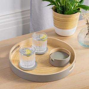 Posavasos de bambú hilado en bobina de lujo de dos tonos conjunto de posavasos redondos al por mayor con el precio más barato - Product Image 4