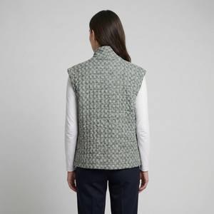 Gilet in Poliestere e Lino con Motivo a Quadri e Tasche Funzionali - Product Image 2