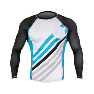 Venta al por mayor de compresión para hombres, gimnasio, Yoga, Fitness, correr, Rush Guard, impresión por sublimación personalizada, características antibacterianas de secado rápido - Product Image 5