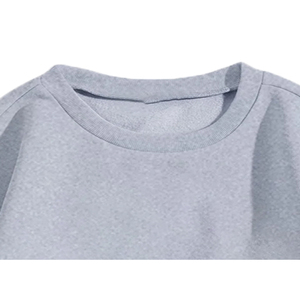 Sweat-shirt d'hiver en polaire brodé uni pour femme, écologique, respirant, coupe-vent, couleur ciel, col rond, 340g - Product Image 2