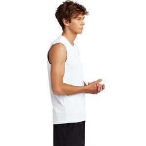 Camiseta Deportiva de Alto Rendimiento para Hombre, Chaleco Atlético Ligero y Transpirable, Camiseta Blanca, Proveedor de Ropa Deportiva al por Mayor - Product Image 4