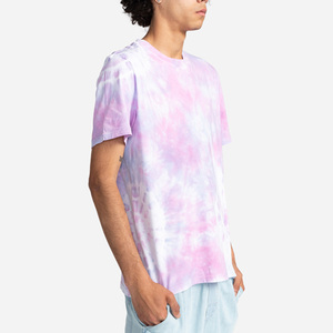 Camiseta informal para hombre Tie Dye personalizable con bordado de logotipo estampado OEM fabricante directo estilo de calle de verano - Product Image 3