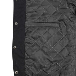 Veste universitaire pour hommes, prix de gros d'usine, logo personnalisé, style patchwork, imperméable, antibactérien, design de veste universitaire pour hommes - Product Image 6