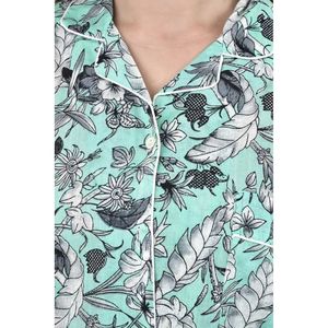 Ensemble de vêtements de salon et de sommeil imprimés indiens luxueux et doux en pur coton, motifs floraux faits à la main, imprimés 3 - Product Image 2
