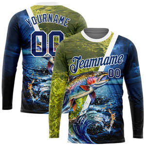 Chemise en jersey à manches longues de l'équipe de pêche professionnelle imprimée sur mesure avec logo Protection UV et tissu de refroidissement pour les sports nautiques - Product Image 6