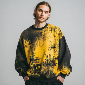 OEM Winter Sublimation Sweatshirts <b>Men's</b> Drop Shoulder Crew Neck Fleece Oversized Breathable Windproof Casual Wear - Product Image 5