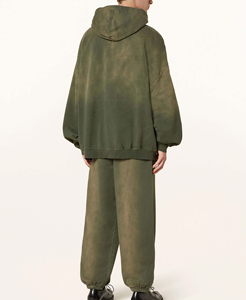 Conjunto de Sudadera con Capucha y Pantalones Deportivos Personalizados con Lavado Ácido 2025, Ropa Urbana Holgada para Hombre, Conjunto de Dos Piezas - Product Image 2