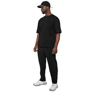 High Quality Unisex 300 Gsm Cotton Heavyweight Oversized <b>T</b> <b>Shirt</b> <b>Plain</b> <b>Black</b> Oversize <b>T</b>-<b>shirts</b> Custom Printing Tshirt for Men - Product Image 2