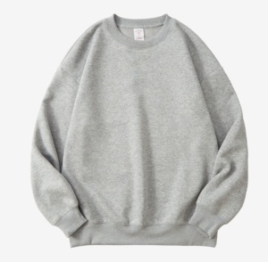 Solid Color Loose Fit Sweatshirts High Quality Sweatshirts New Arrival Wholesale Custom Logo Sweatshirts - Product Image 4