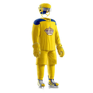 Design personnalisé 100% maillot de hockey sur glace en maille de polyester uniforme rouge populaire avec nom d'équipe vêtements de hockey personnalisés Haus Industries - Product Image 3