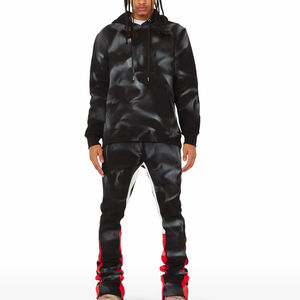 Survêtement évasé imprimé pour hommes à prix de gros Vêtements de rue décontractés Slim Fit Logo personnalisé Survêtements évasés pour hommes pour vêtements d'entraînement - Product Image 1