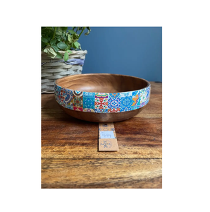 Récipients d'emballage alimentaire de bol de salade de fruits imprimés en bois écologique avec forme ronde au meilleur prix - Product Image 5