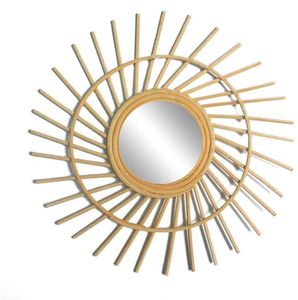 Nuevo diseño de alta calidad, marco de espejo redondeado de ratán, espejo colgante de pared decorativo de Navidad a la venta, producto al por mayor - Product Image 6