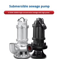 Pompe submersible non-obstruante WQ 15 kW haute pression 6 pouces pour l'évacuation de boue et d'eaux usées de grands bassins piscicoles