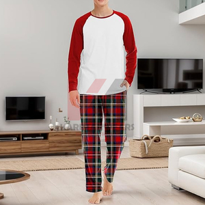 Conjunto de pijamas para hombre, pijamas de algodón suave, ropa de dormir de manga larga para hombre, pantalones con bolsillos, ropa de dormir acogedora, ropa de dormir para todas las estaciones - Product Image 2