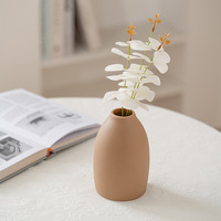 Vase en céramique neutre pour la décoration de la maison de style campagnard, vases décoratifs rustiques pour les centres de table de salon bohème, décorations d'entrée