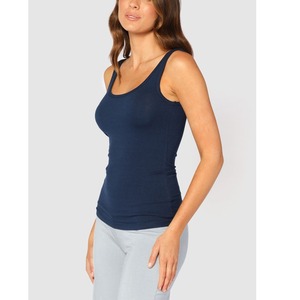 Camiseta sin mangas de algodón personalizada para mujer, camisetas sin mangas con estampado a la moda para mujer, camisetas sin mangas en blanco con cuello redondo de proveedor BD - Product Image 2