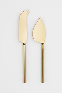 ชุดมีดหั่นชีสสีดำชุดเครื่องครัวสแตนเลสสตีลของสะสมส้อมตัด4ชิ้น - Product Image 3