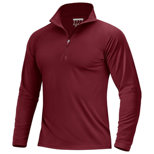 Camiseta Deportiva Transpirable Anti-UV para Hombre, Media Cremallera, Poliéster y Elastano, para Gimnasio, Fitness, Entrenamiento, Secado Rápido, con Logotipo Personalizado - Product Image 3