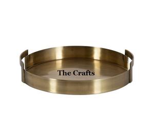 Plateau de service au chocolat de la plus grande qualité en couleur argent Forme ronde Vaisselle Plateau de nourriture à des prix raisonnables - Product Image 3