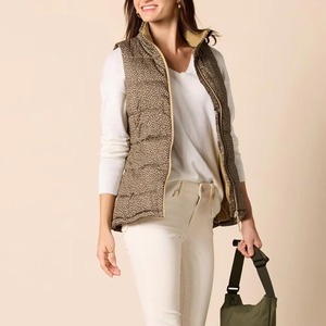 El chaleco acolchado más vendido carece de chaquetas de plumón de color abrigos gruesos abrigo recortado chaleco acolchado de mujer con diseño y tamaño personalizados - Product Image 5