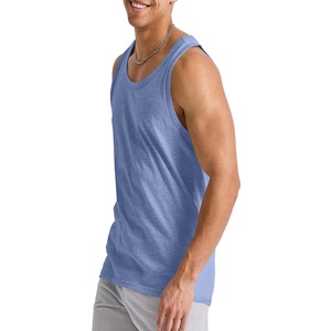 Transpirable al por mayor logotipo personalizado tejido poliéster/mezcla de algodón correr músculo Atlético camiseta sin mangas Fitness desgaste entrenamiento - Product Image 6