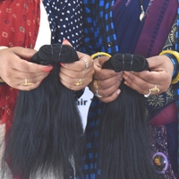 Prix d'usine en gros Extensions de cheveux humains vierges indiens Remy de 36 pouces, lisses, cuticules alignées, bruts, à double trame machine