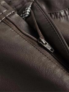 High Quality <b>Women</b> PU Leather Wed Leg Pants Autumn Winter Fashion Warm Long Leather Pants Elegant Leather <b>Trousers</b> - Product Image 5