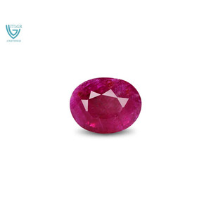 Rubis facetté de 4,7 carats (Manik) - Pierre précieuse naturelle rouge de forme ovale - Créé en laboratoire avec traitement thermique - Pierre précieuse synthétique minérale - Product Image 1