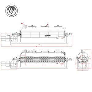 Secador de Paletas Huecas Eléctrico Automático Industrial <span class=keywords><strong>JYG</strong></span> con Control PLC para Secado de Lodos/Estiércol - Construcción de Acero Inoxidable - Product Image 4