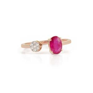 แหวนฮิปฮอปสีทองเหลืองประดับเพชรทรงมาร์คีส์และทรงเอเมอรัลด์ - Product Image 1
