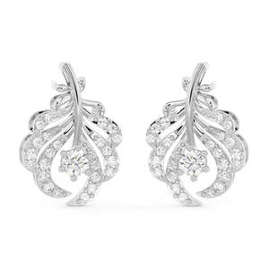 Compre Pendientes de Plata de Ley 925 de Primera Calidad para Mujeres y Niñas, Modernos, con Diamantes, Oro Rosa, Oro, Forma de Corazón, Estrella, para Boda - Product Image 1