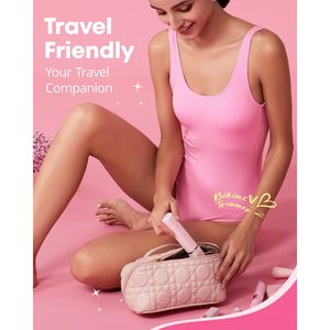Depiladora Eléctrica Recargable para Mujer, Afeitadora Indolora para Brazos, Axilas, Piernas y Vello Púbico, Material de Cuchilla de Cerámica - Product Image 2