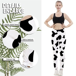 Legging de fitness pour femme en coton bambou de haute qualité, respirant, antibactérien, taille mi-haute, avec logo, idéal pour le yoga et la gym - Product Image 6
