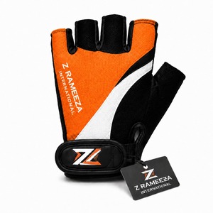 Cycling Racing Gloves <b>Half</b> Finger Knitted Breathable Letter Pattern Contrast Color Red Trim Winter Wear Neoprene Non-<b>Slip</b> - Product Image 6