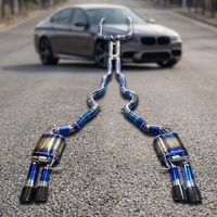 Échappement arrière en titane haute performance SDO pour BMW M5 M6 F10 F06 F12 F13 4.4TT 2011-2016, silencieux de course avec embouts en fibre de carbone
