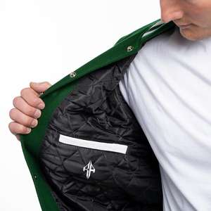 Nueva chaqueta de invierno con logotipo personalizado 100% poliéster transpirable cuello acanalado chaqueta universitaria nuevo más vendido por ATLANTIC - Product Image 6