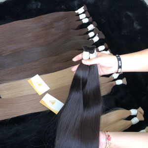 Meilleur prix de gros Extensions de cheveux humains vierges non Remy Matière première Bande de couleur droite Style luxe Vietnam Minh Khang - Product Image 1