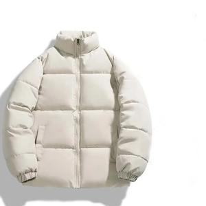 Chaqueta acolchada informal de invierno para hombre, Parka gruesa acolchada de algodón, cuello levantado suelto, abrigo cálido para exteriores para parejas, estilo con patrón de letras - Product Image 3